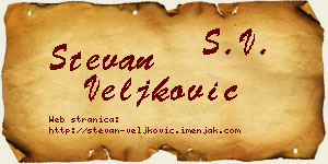 Stevan Veljković vizit kartica